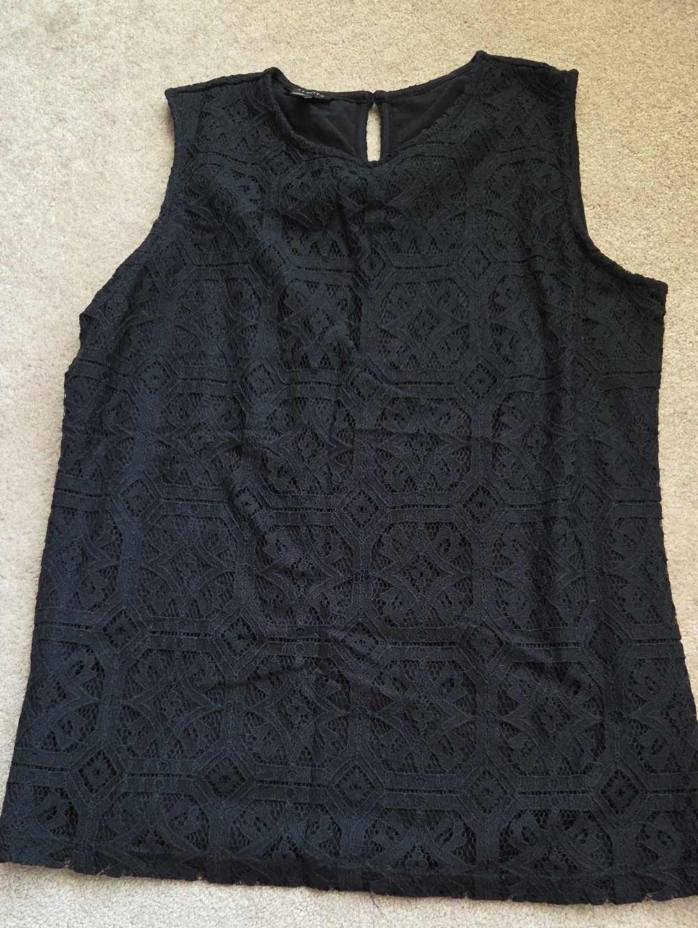 XS Talbots Lace Front Tank Top